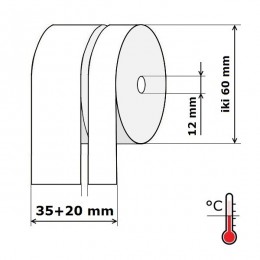 Kasos aparato juosta 35+20 mm 40 m Termo (skersmuo iki 60 mm)