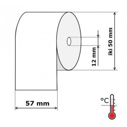 Kasos aparato juosta 57 mm 29 m Termo (skersmuo iki 50 mm)