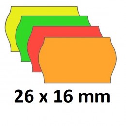 Lipnios etiketės markiratoriams 26 x 16 mm spalvotos (rulone 1000 vnt.)