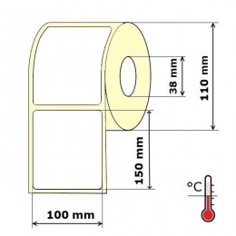Lipnios etiketės 100 x 150 mm Termo (rulone 500 vnt.) Lipnios etiketės 100 x 150 mm Termo (rulone 500 vnt.)
